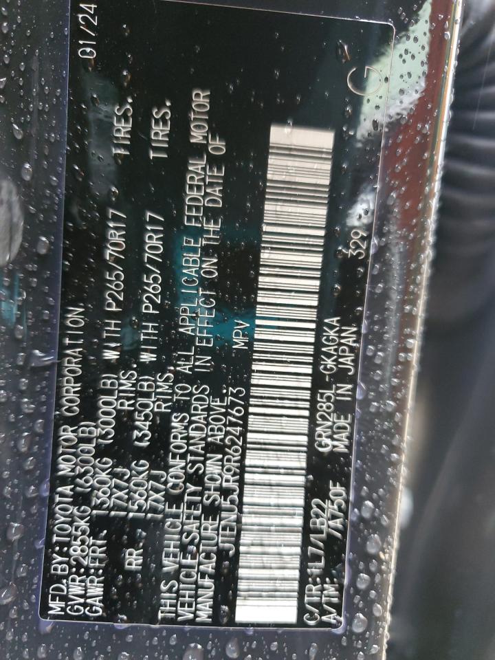 2024 TOYOTA 4RUNNER SR5/SR5 PREMIUM VIN:JTENU5JR9R6247673