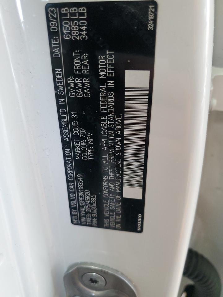 2024 VOLVO XC90 PLUS VIN:YV4L12PE3R1183549