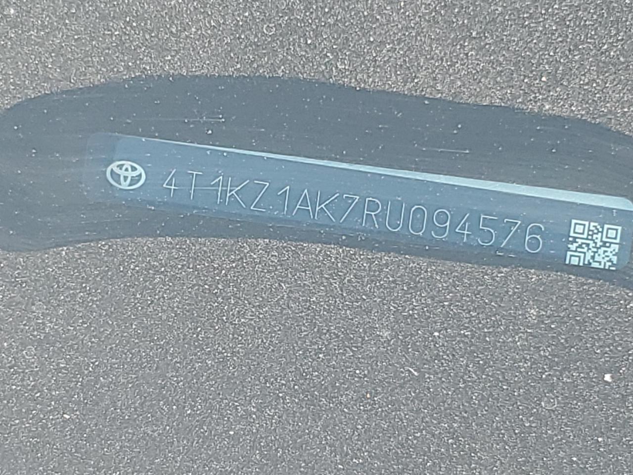 2024 TOYOTA CAMRY TRD VIN:4T1KZ1AK7RU094576