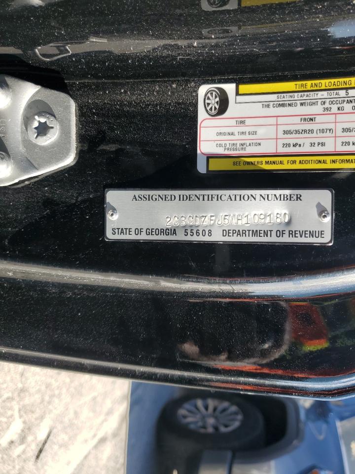 2022 DODGE CHALLENGER R/T SCAT PACK VIN:2C3CDZFJ5NH109180