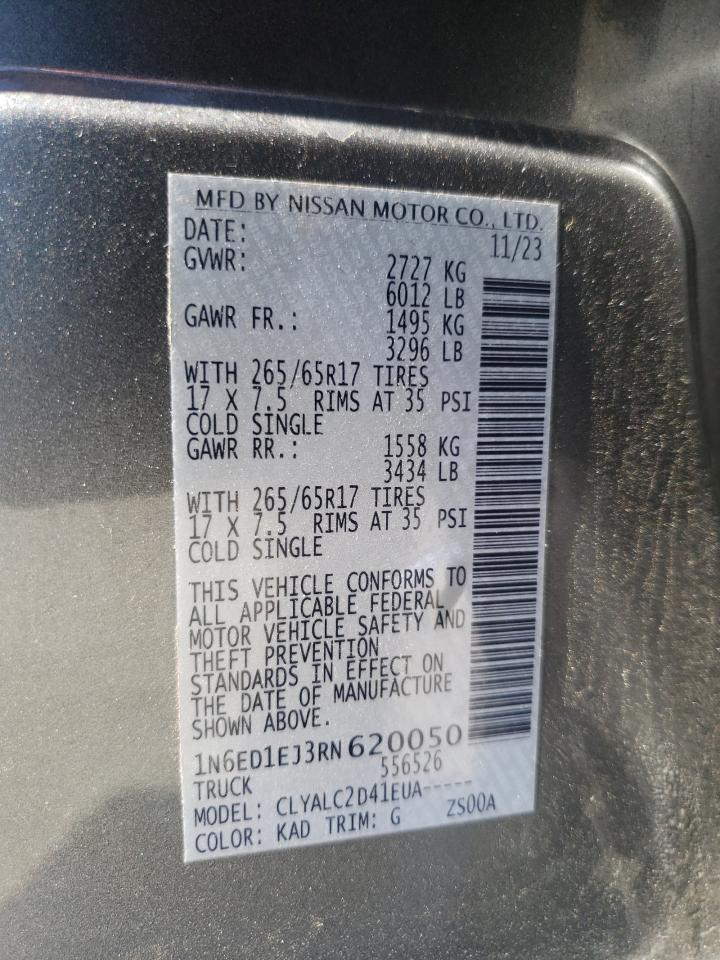 2024 NISSAN FRONTIER S VIN:1N6ED1EJ3RN620050