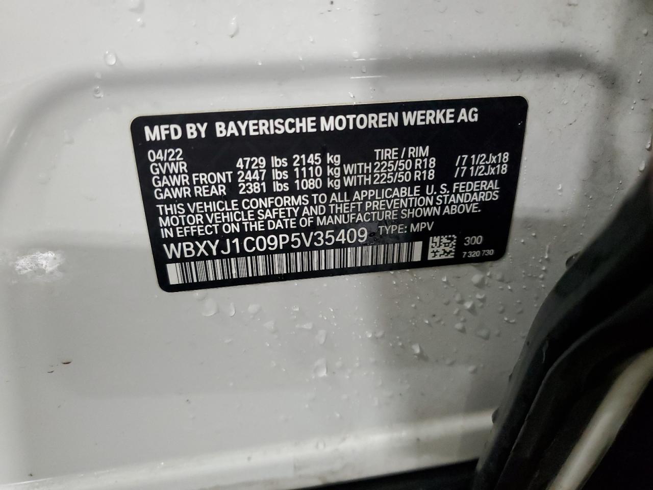 2023 BMW X2 XDRIVE28I VIN:WBXYJ1C09P5V35409