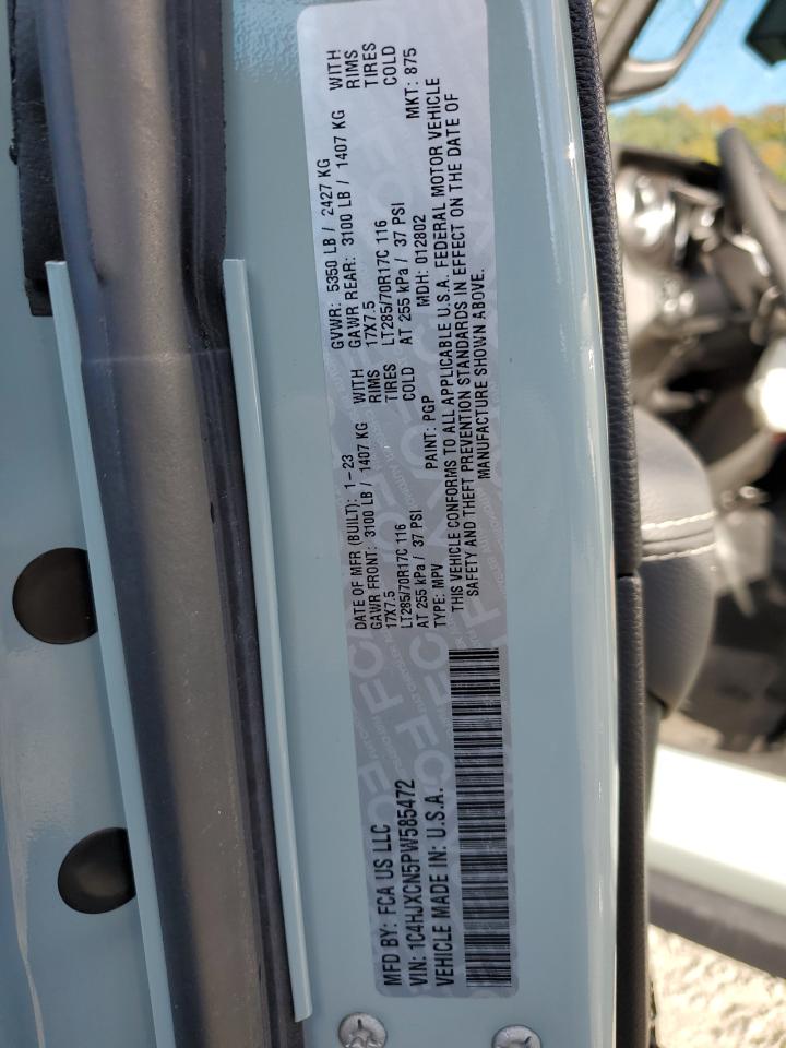 2023 JEEP WRANGLER RUBICON VIN:1C4HJXCN5PW585472
