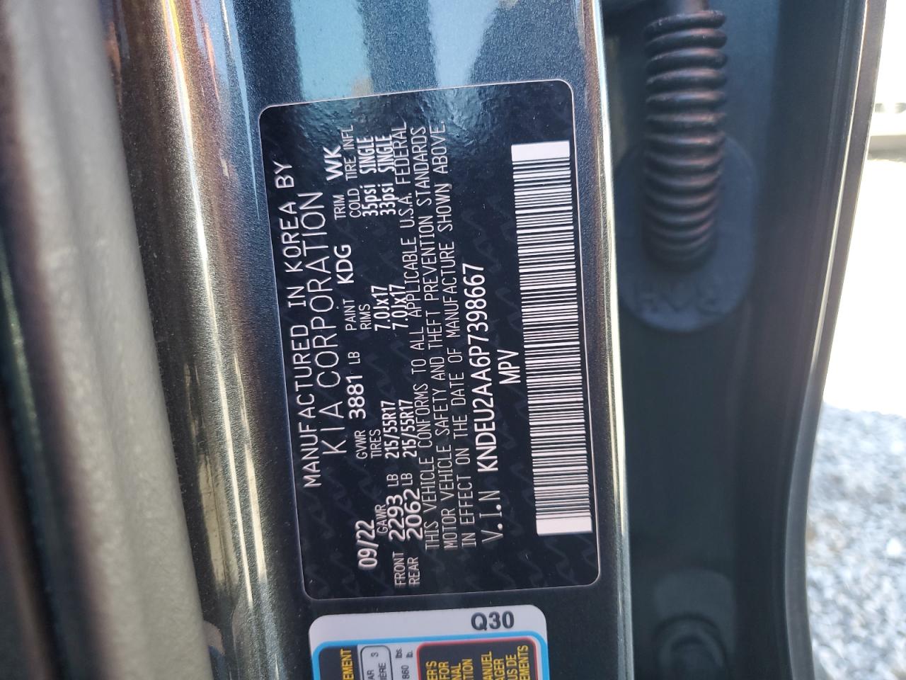 2023 KIA SELTOS S VIN:KNDEU2AA6P7398667