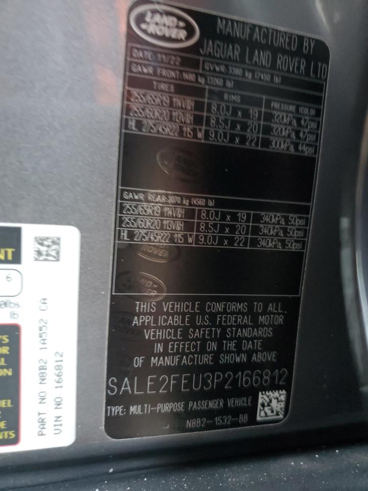 2023 LAND ROVER DEFENDER 130 X-DYNAMIC SE VIN:SALE2FEU3P2166812