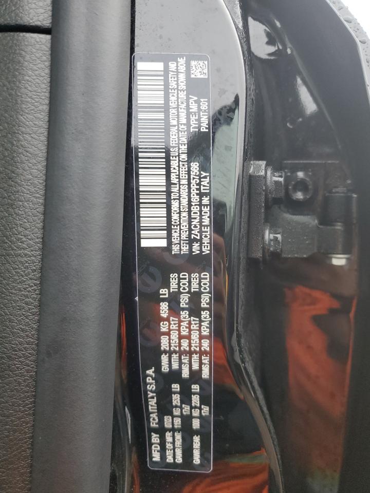 2023 JEEP RENEGADE LATITUDE VIN:ZACNJDB16PPP57566