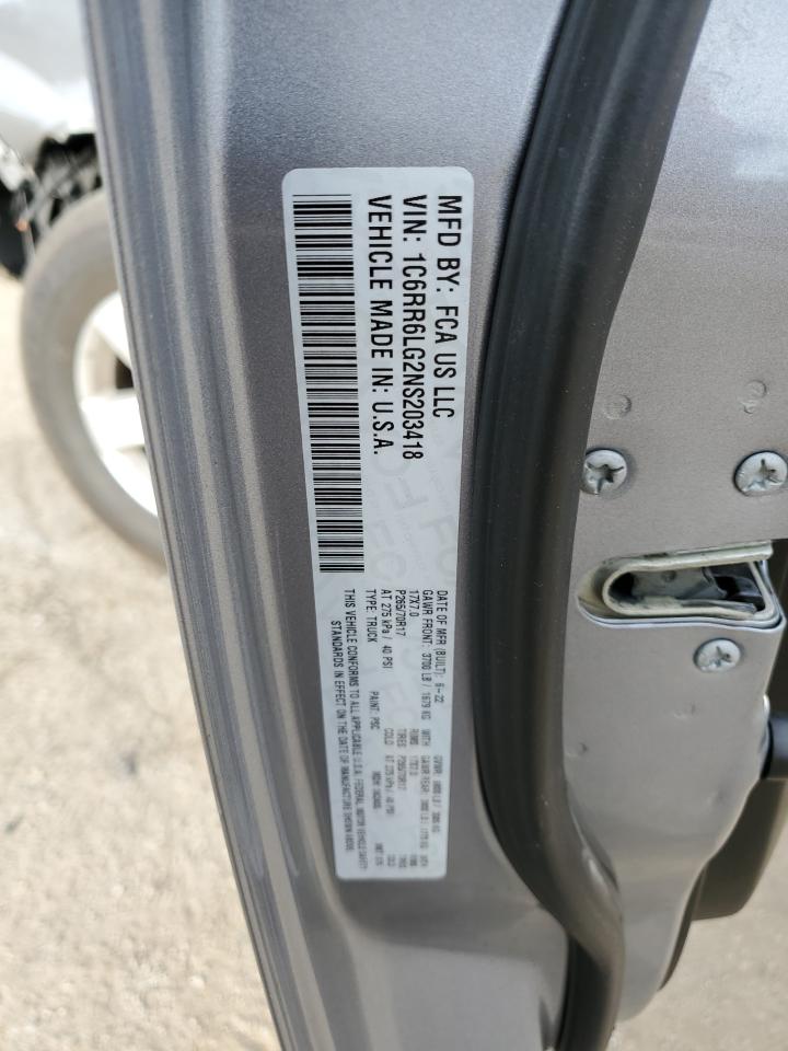 2022 RAM 1500 CLASSIC SLT VIN:1C6RR6LG2NS203418