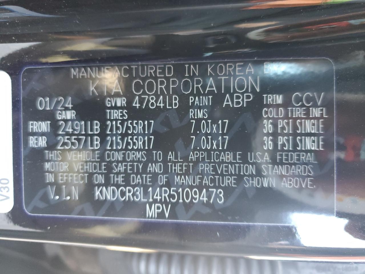 2024 KIA NIRO WIND VIN:KNDCR3L14R5109473