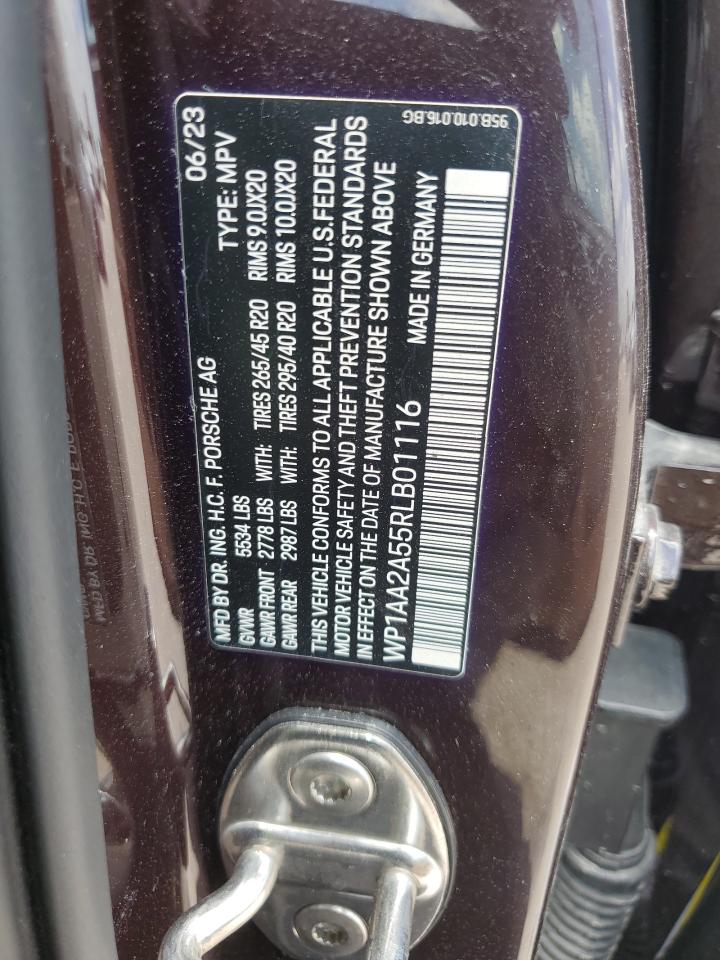 2024 PORSCHE MACAN BASE VIN:WP1AA2A55RLB01116
