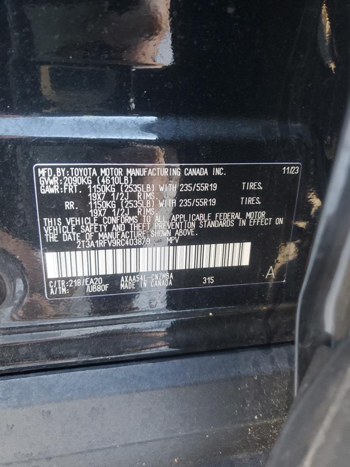 2024 TOYOTA RAV4 XLE PREMIUM VIN:2T3A1RFV9RC403879