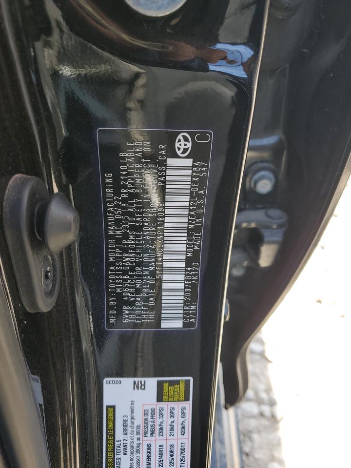 2022 TOYOTA COROLLA XSE VIN:5YFT4MCEXNP118098