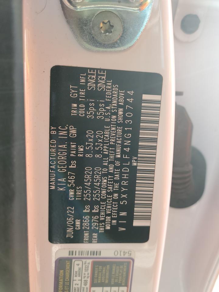 2022 KIA SORENTO EX VIN:5XYRHDLF4NG130744