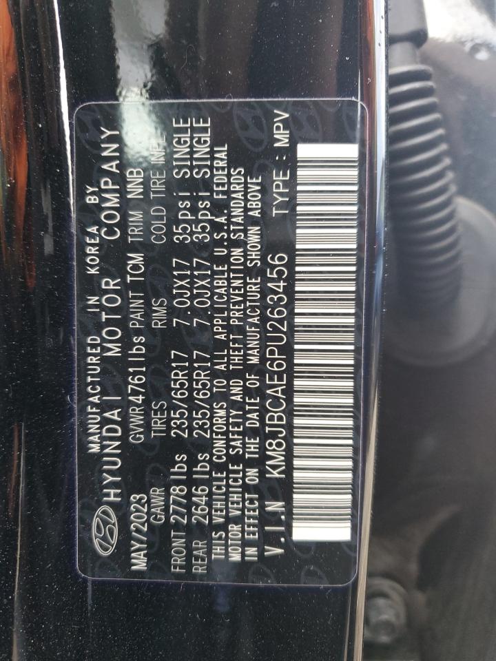 2023 HYUNDAI TUCSON SEL VIN:KM8JBCAE6PU263456