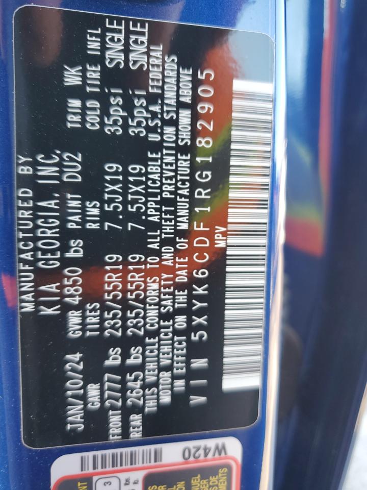 2024 KIA SPORTAGE X LINE VIN:5XYK6CDF1RG182905