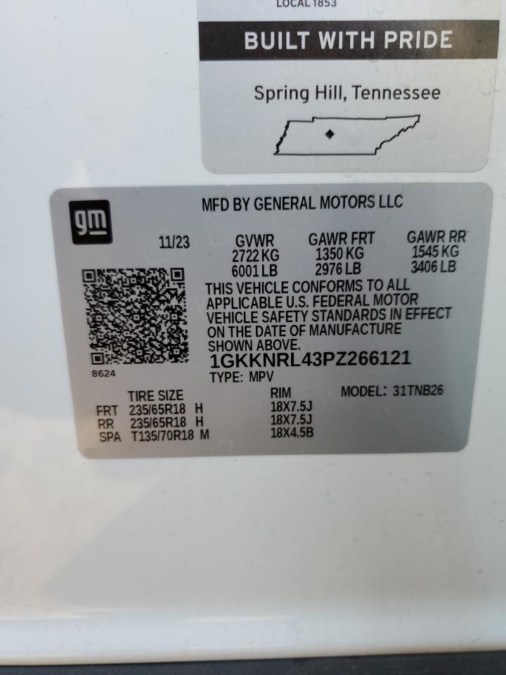 2023 GMC ACADIA SLE VIN:1GKKNRL43PZ266121