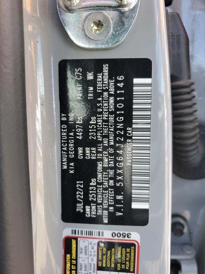 2022 KIA K5 GT LINE VIN:5XXG64J22NG101146