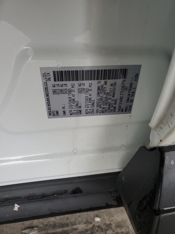 2024 NISSAN ROGUE SL VIN:5N1BT3CA6RC751679