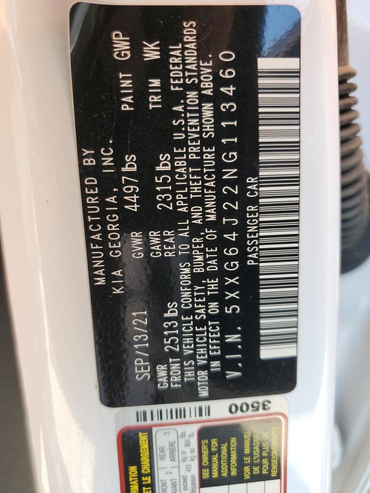 2022 KIA K5 GT LINE VIN:5XXG64J22NG113460
