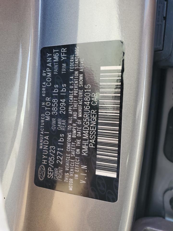 2024 HYUNDAI ELANTRA SEL VIN:KMHLM4DG5RU648015