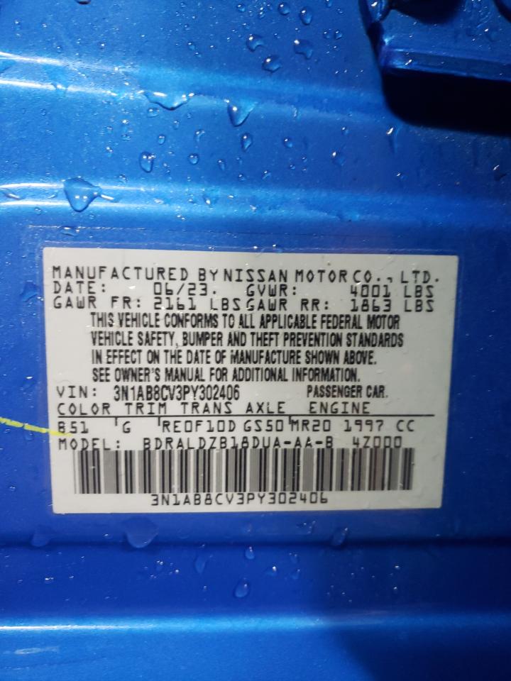 2023 NISSAN SENTRA SV VIN:3N1AB8CV3PY302406