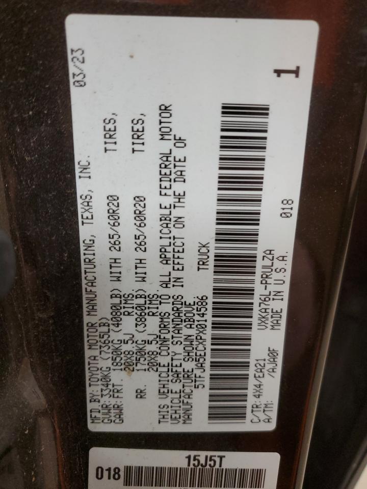 2023 TOYOTA TUNDRA CREWMAX LIMITED VIN:5TFJA5ECXPX014586