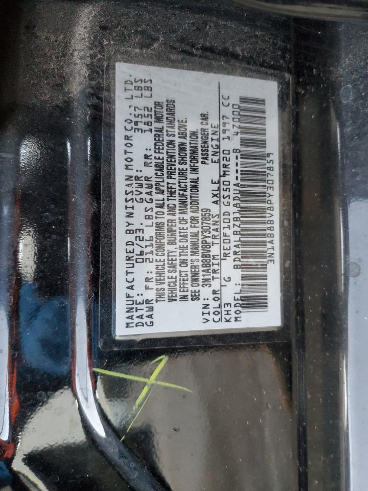 2023 NISSAN SENTRA S VIN:3N1AB8BV8PY307859