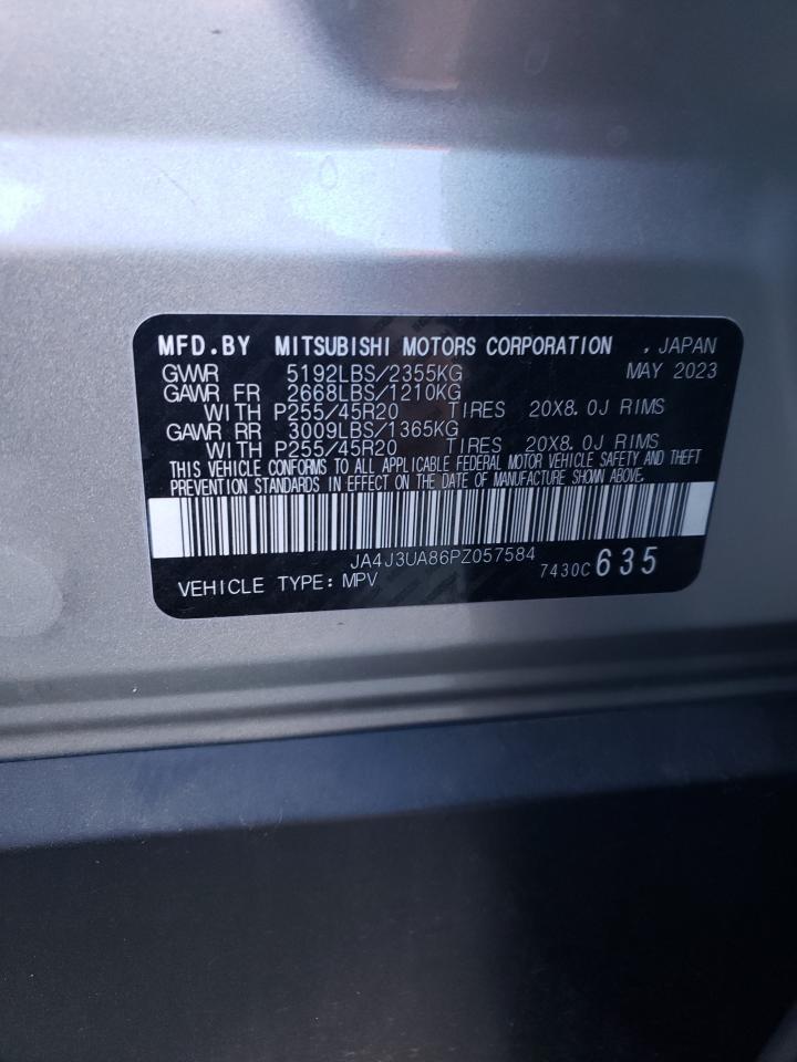 2023 MITSUBISHI OUTLANDER SE VIN:JA4J3UA86PZ057584