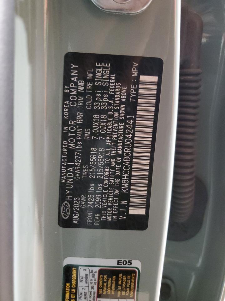 2024 HYUNDAI KONA SEL VIN:KM8HCCAB0RU042441