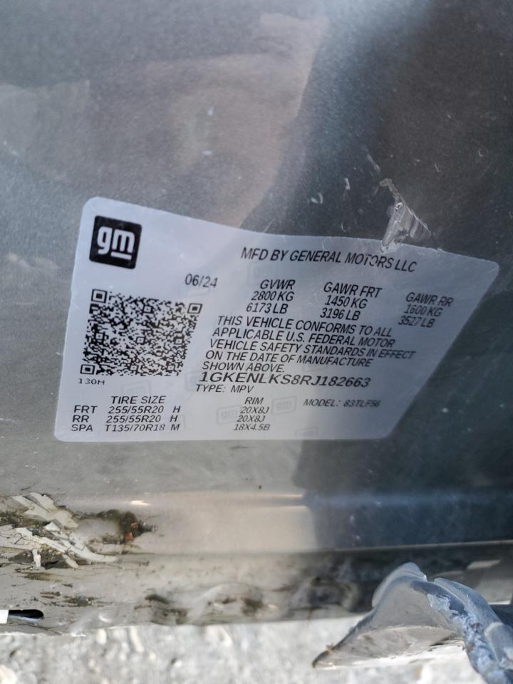 2024 GMC ACADIA DENALI VIN:1GKENLKS8RJ182663