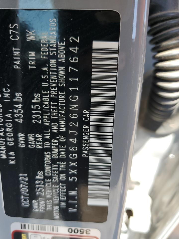 2022 KIA K5 GT LINE VIN:5XXG64J26NG117642
