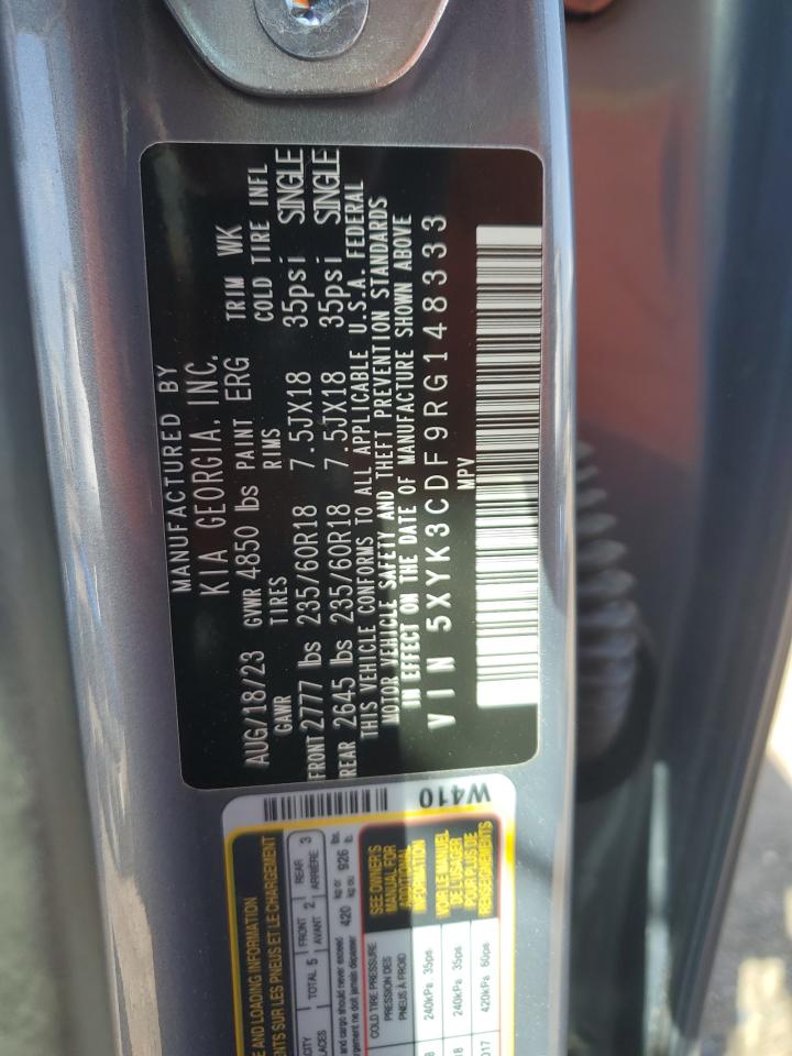 2024 KIA SPORTAGE EX VIN:5XYK3CDF9RG148333