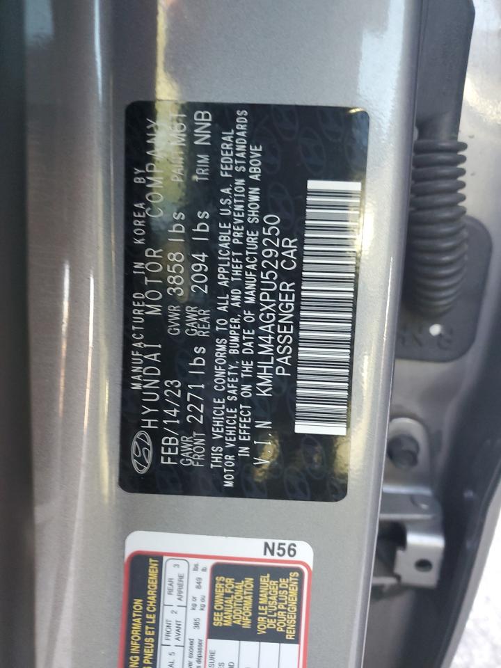 2023 HYUNDAI ELANTRA SEL VIN:KMHLM4AGXPU529250