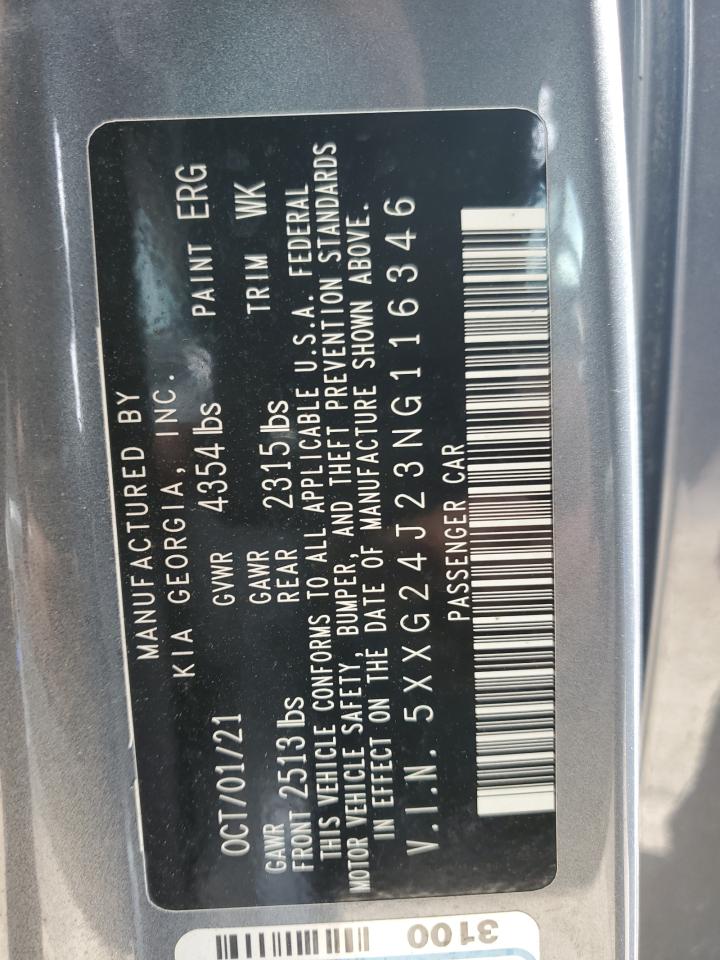 2022 KIA K5 LX VIN:5XXG24J23NG116346