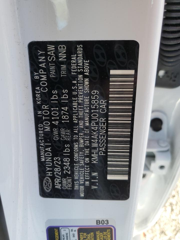 2023 HYUNDAI ELANTRA N VIN:KMHLW4AK4PU015859