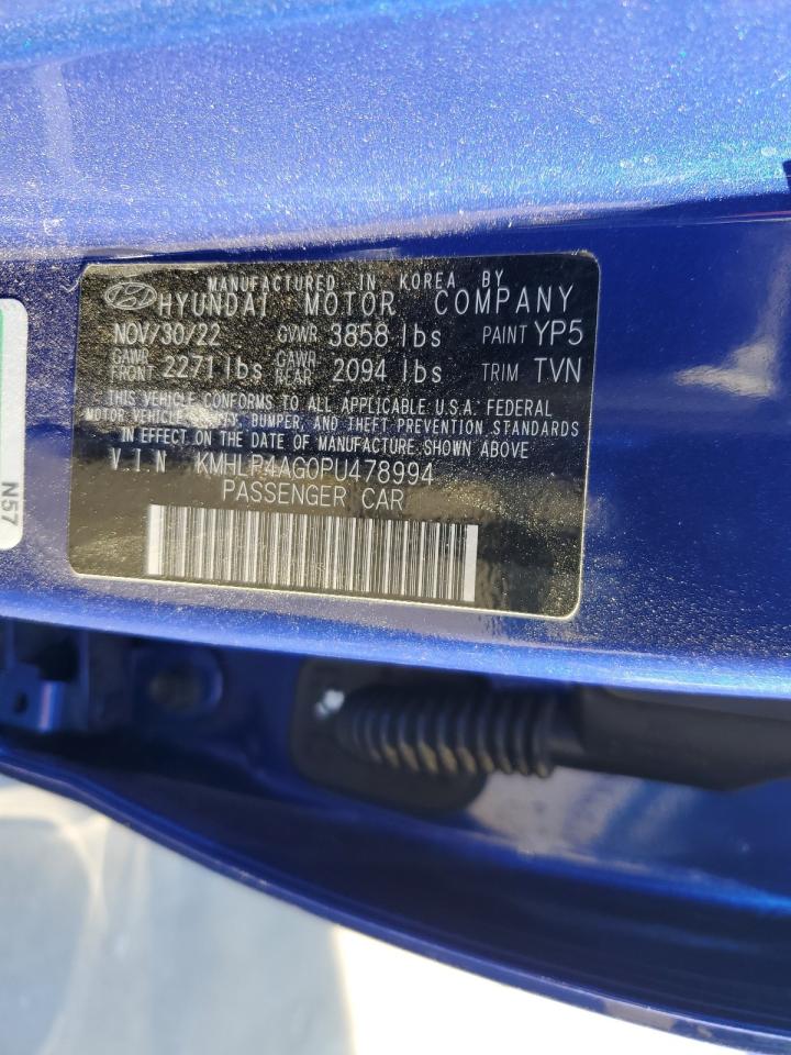 2023 HYUNDAI ELANTRA LIMITED VIN:KMHLP4AG0PU478994