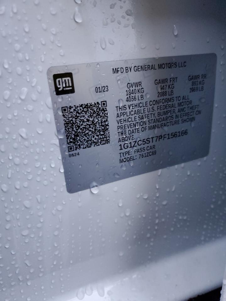 2023 CHEVROLET MALIBU LS VIN:1G1ZC5ST7PF156166