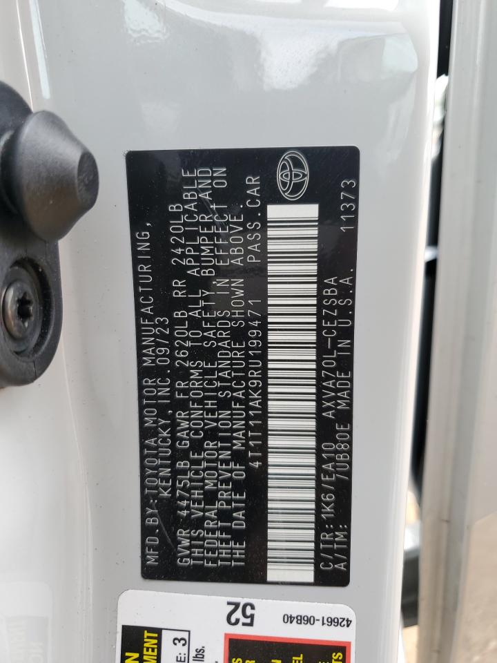 2024 TOYOTA CAMRY SE NIGHT SHADE VIN:4T1T11AK9RU199471