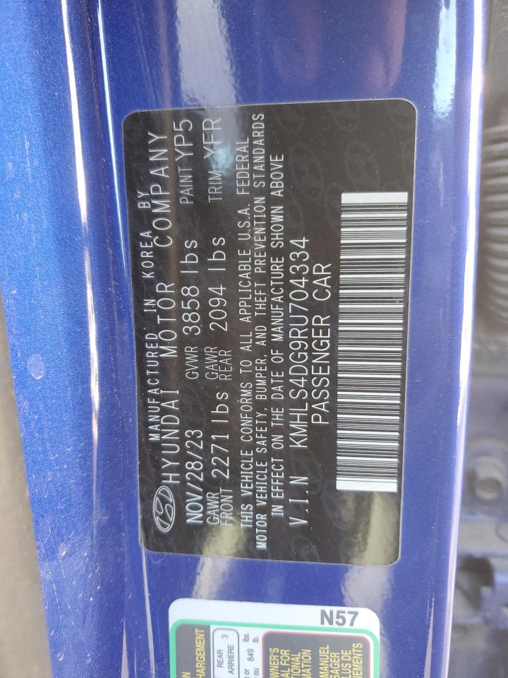 2024 HYUNDAI ELANTRA SEL VIN:KMHLS4DG9RU704334