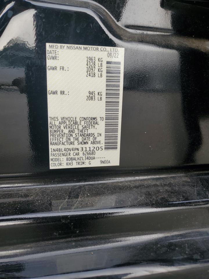 2023 NISSAN ALTIMA SV VIN:1N4BL4DV4PN311205