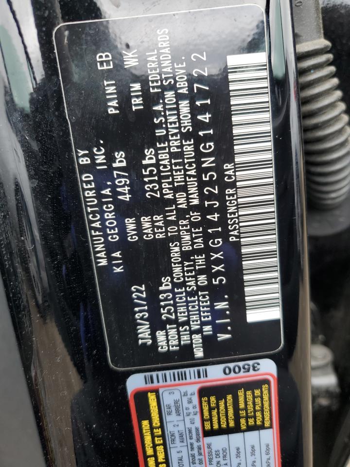 2022 KIA K5 LXS VIN:5XXG14J25NG141722