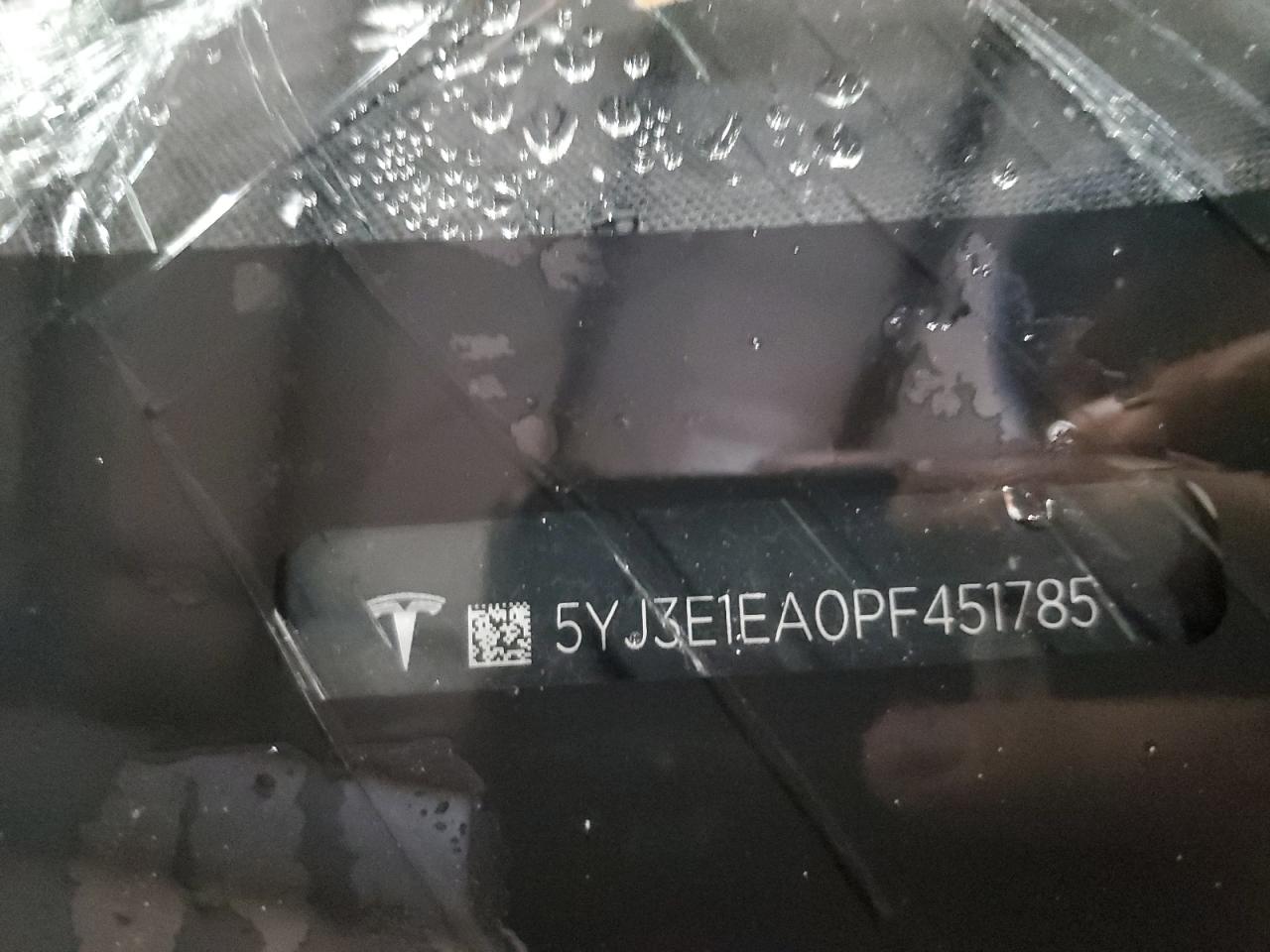 2023 TESLA MODEL 3 VIN:1G1AF5F53A7176450