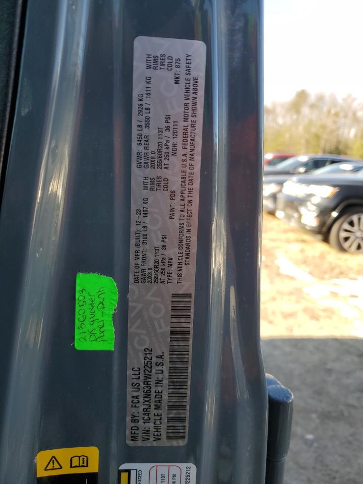 2024 JEEP WRANGLER 4XE VIN:1C4RJXN63RW225212