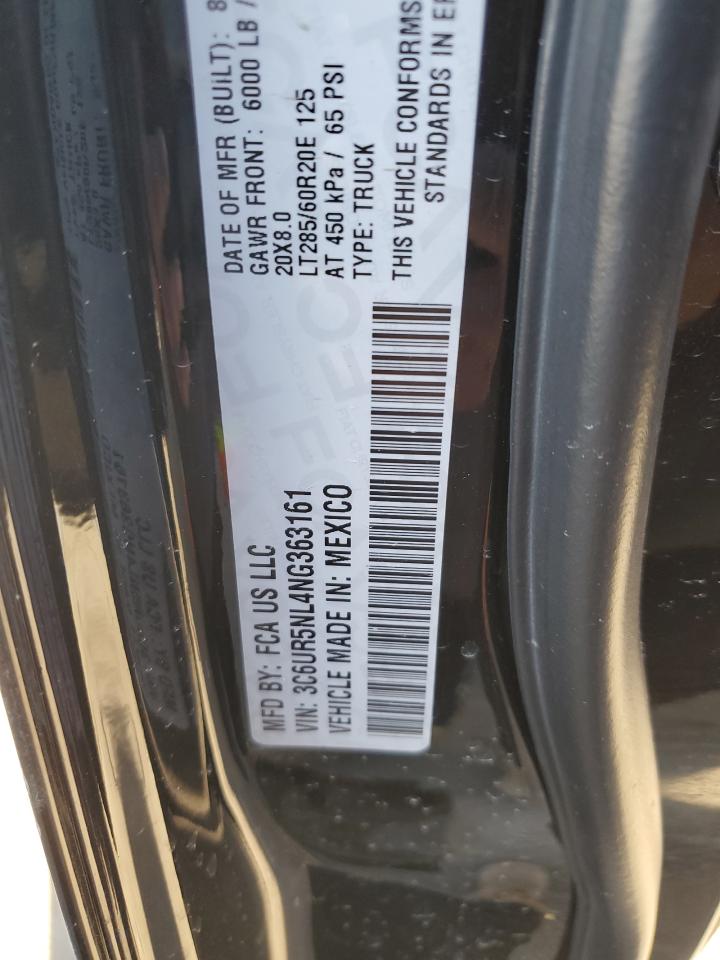 2022 RAM 2500 LARAMIE VIN:3C6UR5NL4NG363161