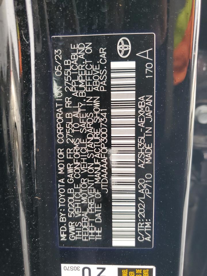 2023 TOYOTA CROWN XLE VIN:JTDAAAAF0P3007341