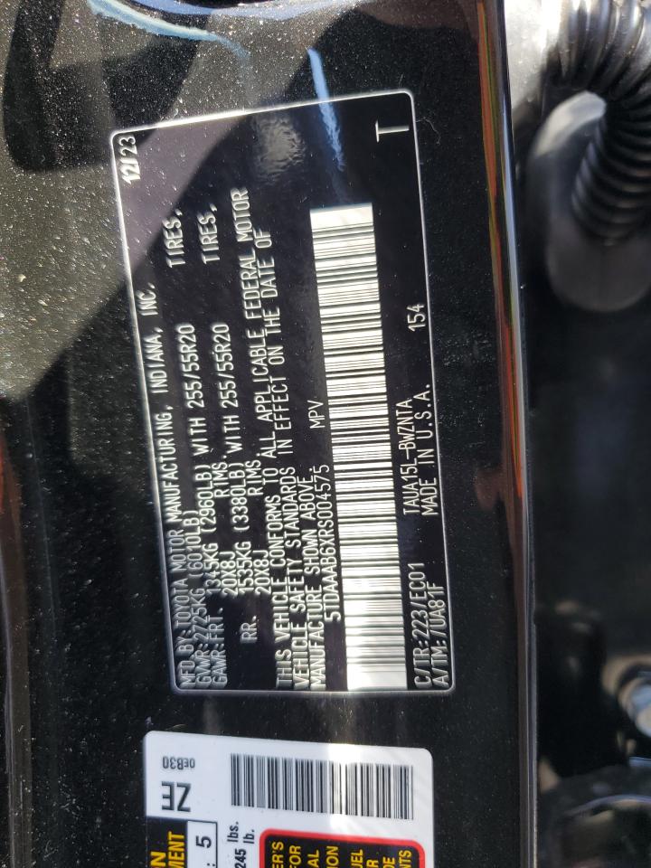 2024 LEXUS TX 350 BASE VIN:5TDAAAB6XRS004575