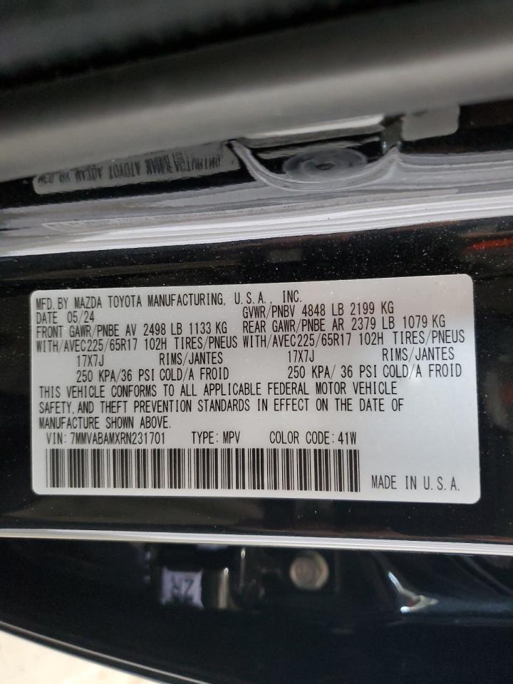2024 MAZDA CX-50 SELECT VIN:7MMVABAMXRN231701