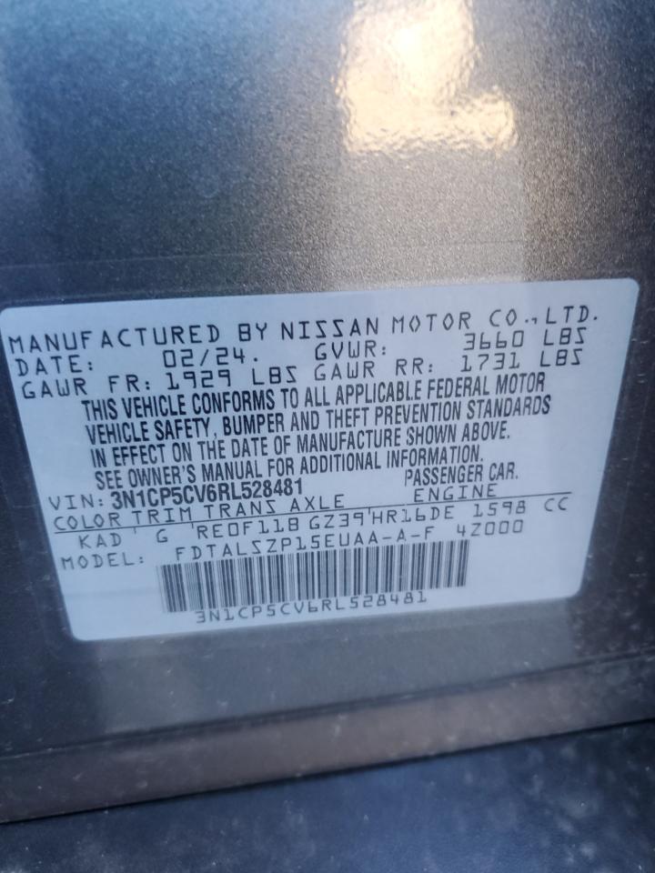 2024 NISSAN KICKS SV VIN:3N1CP5CV6RL528481