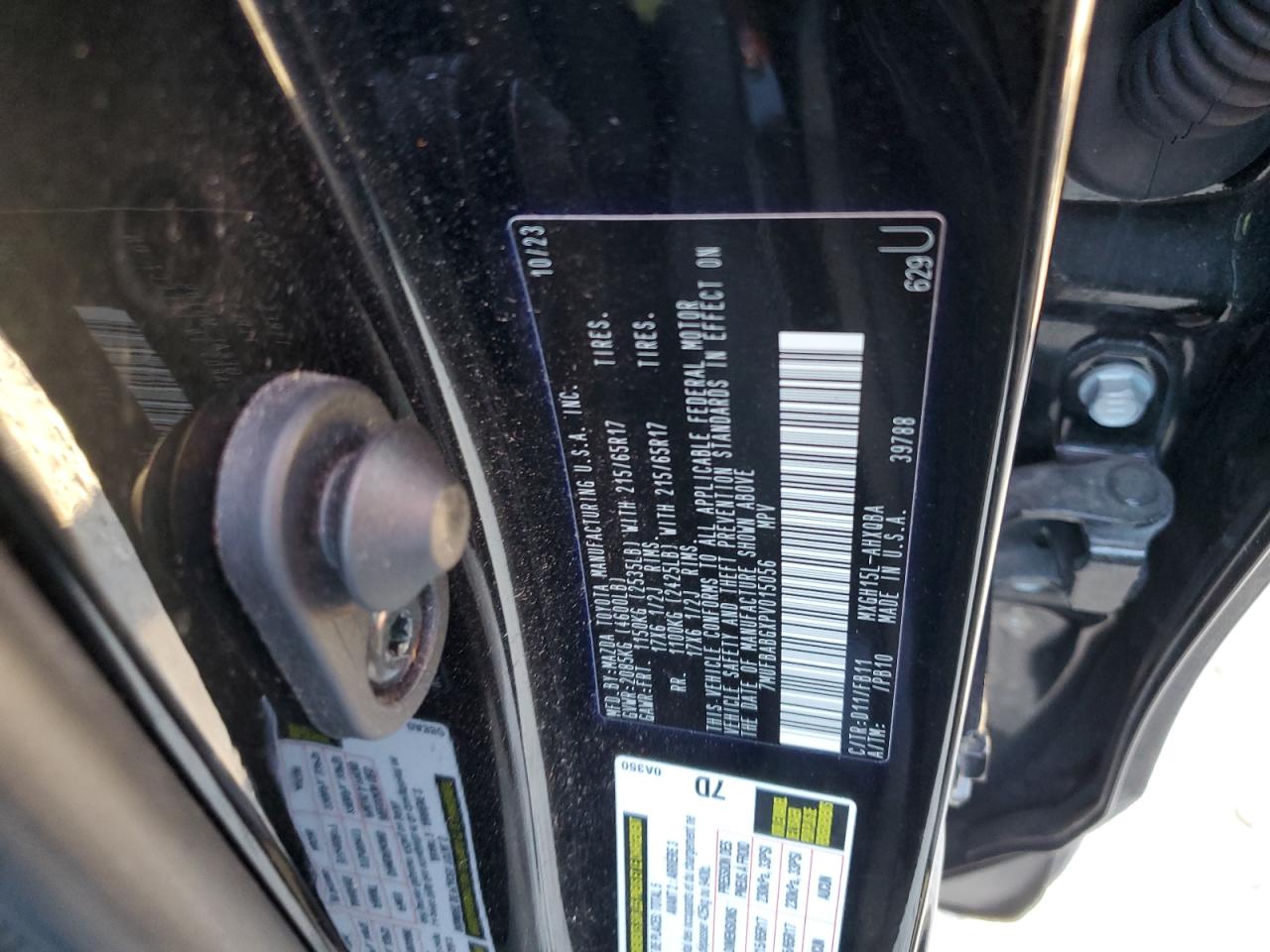 2023 TOYOTA COROLLA CROSS LE VIN:7MUFBABGXPV015056