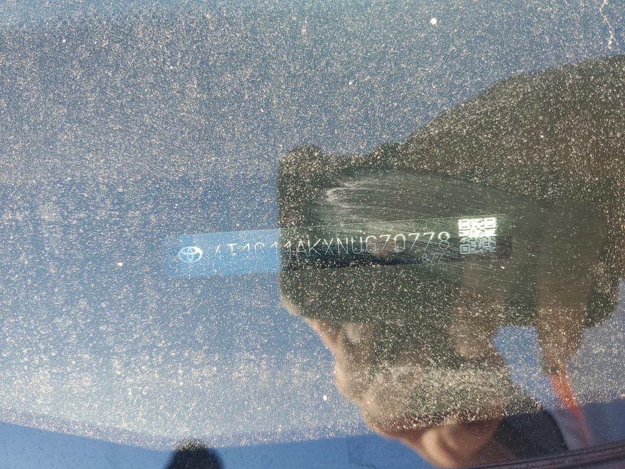 2022 TOYOTA CAMRY LE VIN:4T1C11AKXNU670778