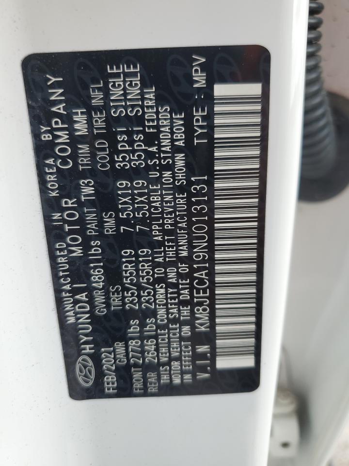 2022 HYUNDAI TUCSON LIMITED VIN:KM8JECA19NU013131